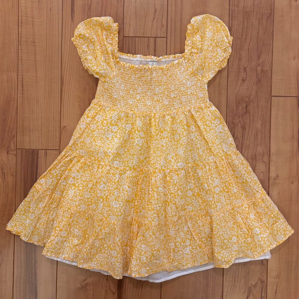 Like New Yellow Floral Dress Girls 8